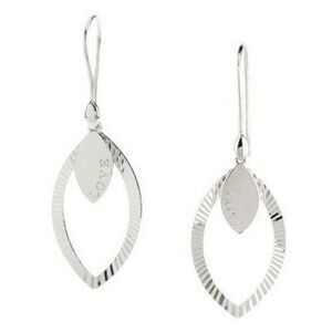 Mary Margrill Sterling “Love” Petal Marquise Drop Earrings NWOT